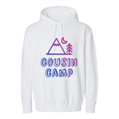 Retro Cousin Camp Grandma Grandpa Sleepaway Outdoor Vacay Meaningful Gift Garment-Dyed Fleece Hoodie