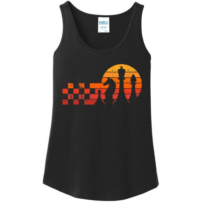 Retro Chess, Chess Club, Chess Player Ladies Essential Tank