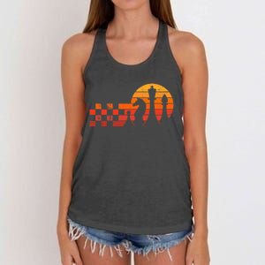 Retro Chess, Chess Club, Chess Player Women's Knotted Racerback Tank