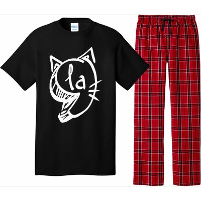 Retro Cat Comma La Kamala Harris For President 2024 Pajama Set