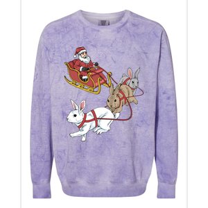 Rabbit Christmas Cool Gift Colorblast Crewneck Sweatshirt