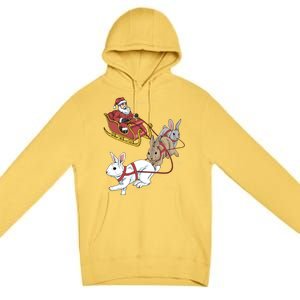 Rabbit Christmas Cool Gift Premium Pullover Hoodie