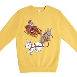 Rabbit Christmas Cool Gift Premium Crewneck Sweatshirt