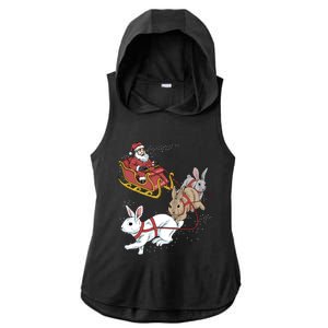 Rabbit Christmas Cool Gift Ladies PosiCharge Tri-Blend Wicking Draft Hoodie Tank