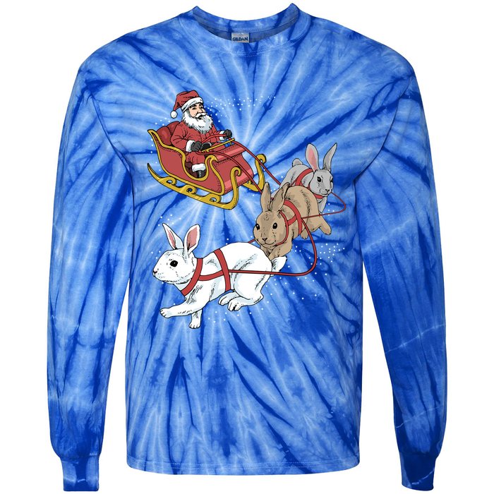 Rabbit Christmas Cool Gift Tie-Dye Long Sleeve Shirt