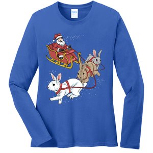 Rabbit Christmas Cool Gift Ladies Long Sleeve Shirt