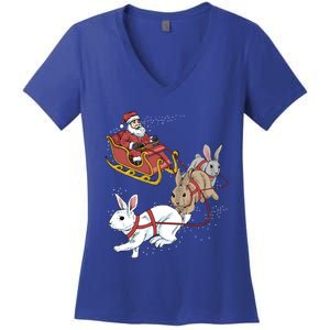 Rabbit Christmas Cool Gift Women's V-Neck T-Shirt