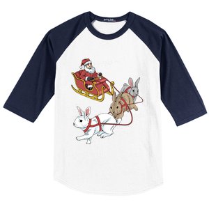 Rabbit Christmas Cool Gift Baseball Sleeve Shirt