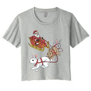 Rabbit Christmas Cool Gift Women's Crop Top Tee