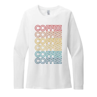 Retro Coffee Coffee Coffee Art Vintage Coffee Addicts Womens CVC Long Sleeve Shirt