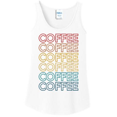 Retro Coffee Coffee Coffee Art Vintage Coffee Addicts Ladies Essential Tank