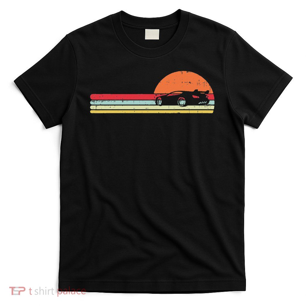 Racing Car Drag Race Sunset Retro Driver Racer Gift T-Shirt