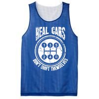 Race Car Driver Gift Real Cars Don't Shift Themselves Great Gift Mesh Reversible Basketball Jersey Tank