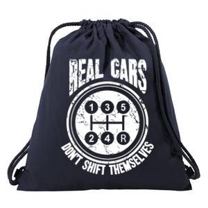 Race Car Driver Gift Real Cars Don't Shift Themselves Great Gift Drawstring Bag