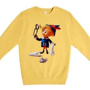 Retro Christmas Dentist Hermey The Elf Cool Gift Premium Crewneck Sweatshirt