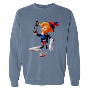 Retro Christmas Dentist Hermey The Elf Cool Gift Garment-Dyed Sweatshirt