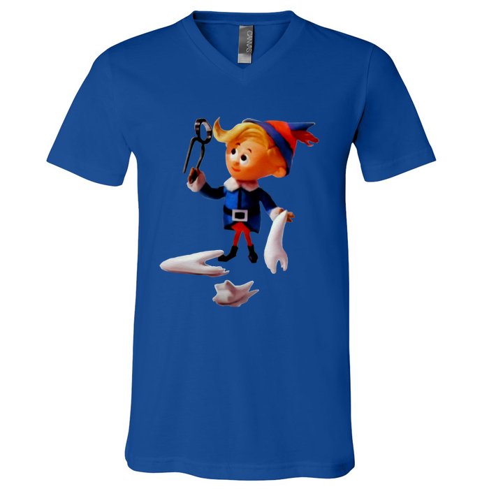 Retro Christmas Dentist Hermey The Elf Cool Gift V-Neck T-Shirt