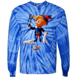 Retro Christmas Dentist Hermey The Elf Cool Gift Tie-Dye Long Sleeve Shirt