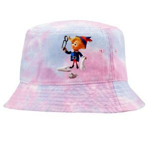 Retro Christmas Dentist Hermey The Elf Cool Gift Tie-Dyed Bucket Hat