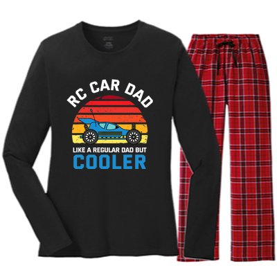 RC Car Dad Like A Regular Dad But Cooler RC Racing Lover Women's Long Sleeve Flannel Pajama Set 