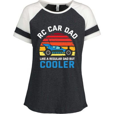 RC Car Dad Like A Regular Dad But Cooler RC Racing Lover Enza Ladies Jersey Colorblock Tee