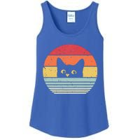 Retro Cat Daddy Vintage Style Cat Kitty Lover Ladies Essential Tank