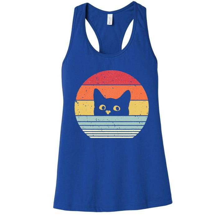 Retro Cat Daddy Vintage Style Cat Kitty Lover Women's Racerback Tank