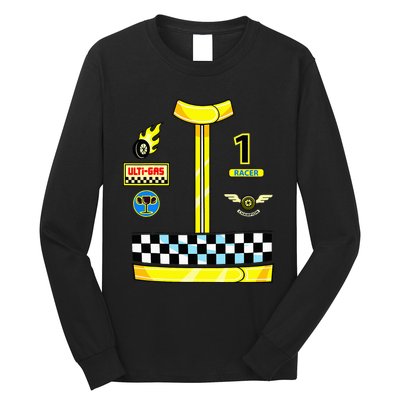 Race Car Driver Costume Birthday Halloween Long Sleeve Shirt