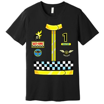 Race Car Driver Costume Birthday Halloween Premium T-Shirt