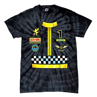 Race Car Driver Costume Birthday Halloween Tie-Dye T-Shirt