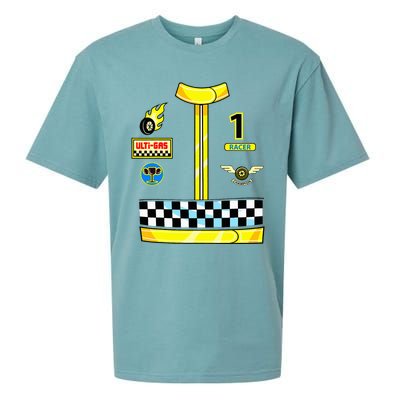 Race Car Driver Costume Birthday Halloween Sueded Cloud Jersey T-Shirt