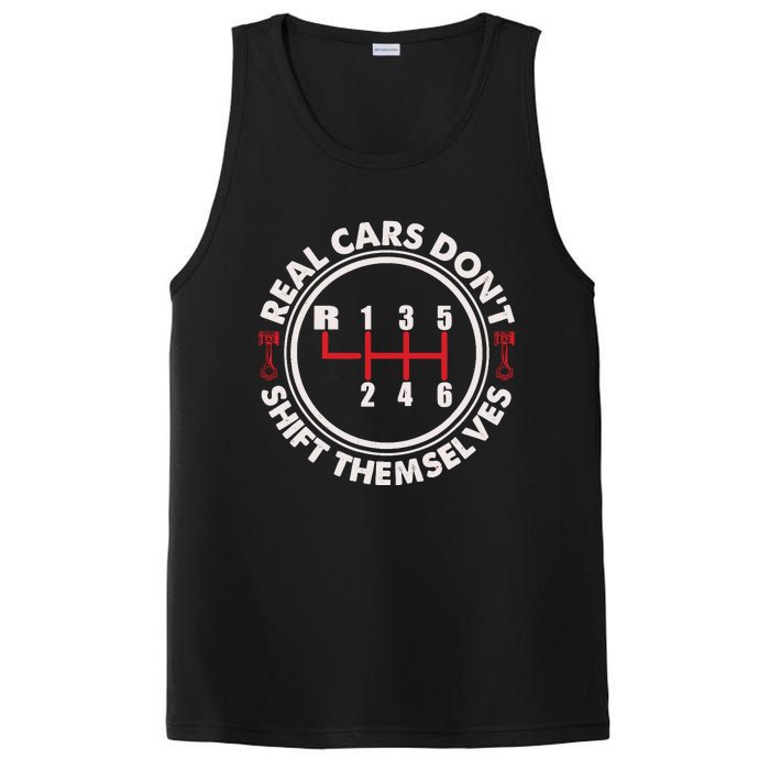 Real Cars Don't Shift Themselves Funny Auto Racing Mechanic PosiCharge Competitor Tank