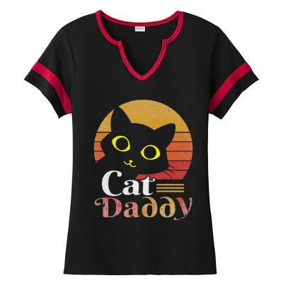 Retro Cat Daddy 80s 90S Style Cat Retro Cat Sunglasses Ladies Halftime Notch Neck Tee