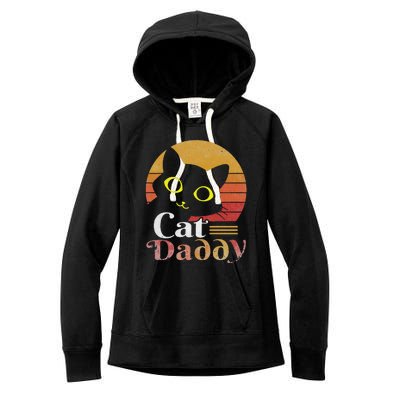 Retro Cat Daddy 80s 90S Style Cat Retro Cat Sunglasses Women's Fleece Hoodie