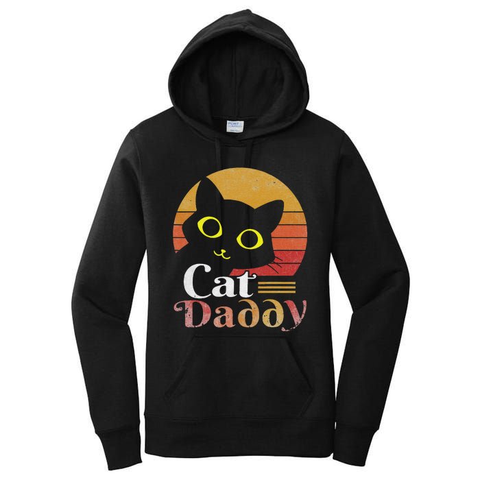 Retro Cat Daddy 80s 90S Style Cat Retro Cat Sunglasses Women's Pullover Hoodie