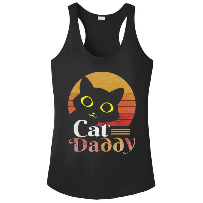 Retro Cat Daddy 80s 90S Style Cat Retro Cat Sunglasses Ladies PosiCharge Competitor Racerback Tank