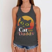 Retro Cat Daddy 80s 90S Style Cat Retro Cat Sunglasses Women's Knotted Racerback Tank