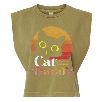 Retro Cat Daddy 80s 90S Style Cat Retro Cat Sunglasses Garment-Dyed Women's Muscle Tee