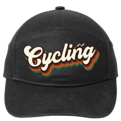 Retro Cycling Design For Cyclist Cycling 7-Panel Snapback Hat