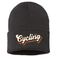 Retro Cycling Design For Cyclist Cycling Sustainable Knit Beanie