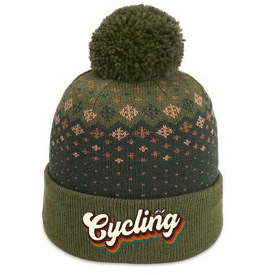 Retro Cycling Design For Cyclist Cycling The Baniff Cuffed Pom Beanie