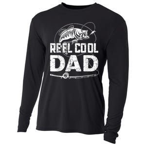 Reel Cool Dad Fishing Daddy Fathers Day Funny Cooling Performance Long Sleeve Crew