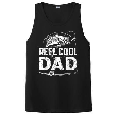 Reel Cool Dad Fishing Daddy Fathers Day Funny PosiCharge Competitor Tank