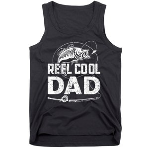 Reel Cool Dad Fishing Daddy Fathers Day Funny Tank Top