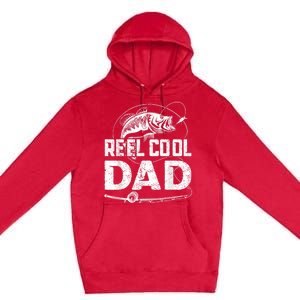 Reel Cool Dad Fishing Daddy Fathers Day Funny Premium Pullover Hoodie