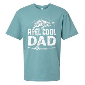 Reel Cool Dad Fishing Daddy Fathers Day Funny Sueded Cloud Jersey T-Shirt