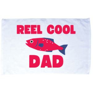 Reel Cool Dad Funny Fishing Dad Microfiber Hand Towel