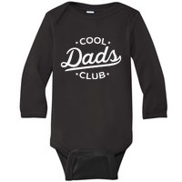 Retro Cool Dads Club Funny Dad Pocket Baby Long Sleeve Bodysuit