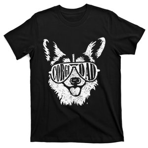 Retro Corgi Dad Gift Dog Owner Pet Welsh Corgi Fathers Day T-Shirt