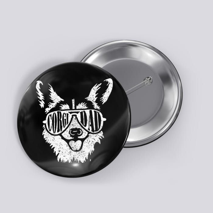 Retro Corgi Dad Gift Dog Owner Pet Welsh Corgi Fathers Day Button